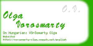 olga vorosmarty business card