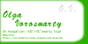 olga vorosmarty business card